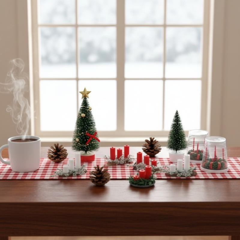 Holiday Candle Set - ! 1:12 Миниатюрные аксессуары для рождественской