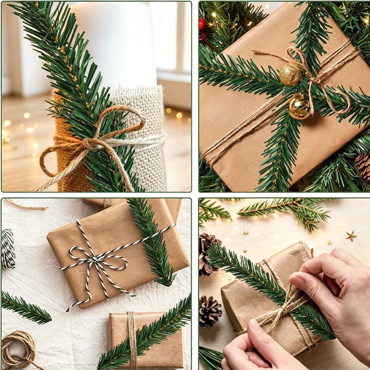 Зеленая рождественская гирлянд – обзор и цена Tinsel Garland Decoration