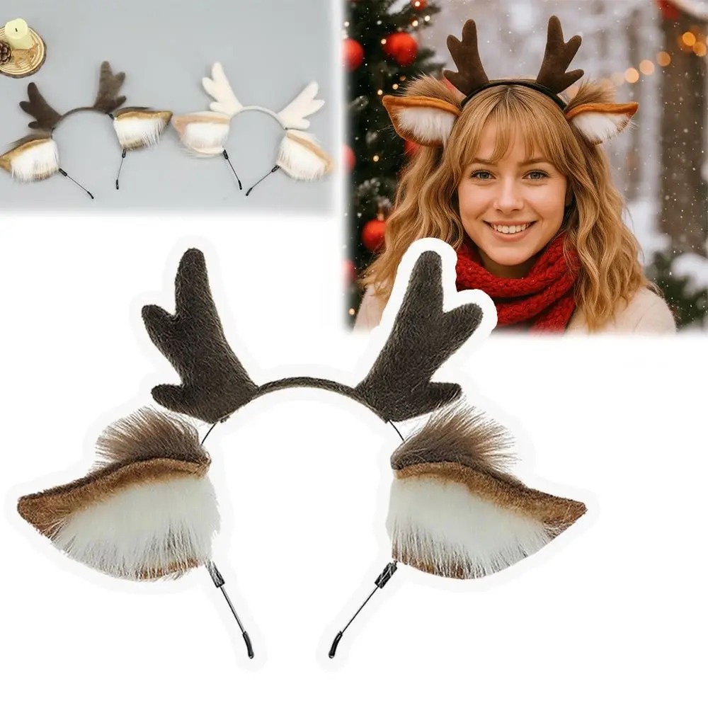 Пушистые оленьи уши и оленьи р – обзор и цена Reindeer Antlers Headband
