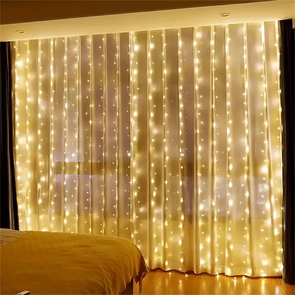 Светодиодная гирлянда-штора на – обзор и цена Led Fairy String Lights